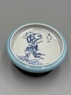 Antique Chinese 20th C  Sky Blue Glazed Porcelain Brush Washer  Kui Xing Motif