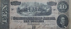 Civil War 1864  10 Ten Dollars Richmond Confederate States Of America Note Fine