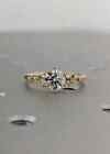 1 Ct Round Cut Lab Grown Diamond 14k Yellow Gold Engagement Ring