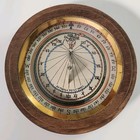 Vintage Wood   Brass Compass Sundial  higher Quality 