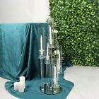 32  Clear 5 Arm Crystal Glass Round Candelabra Taper Candle Holder Party Events