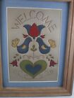 K  B  Design Tin Punch Welcome Framed Picture 1967 Schmidt Numbered Vintage