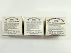 Winsor   Newton Inks Gold Metallic Bronze   Silver Metallic Aluminum England Nos