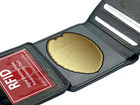 Rfid Blocking Genuine Leather Heart Shield Conceal Carry Office Badge Holder