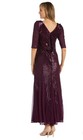 R m Richards Gown Size 8 Sequin Mother Bride Formal Evening Gown Plum  9788