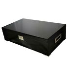 Lockable Black Lacquer Cigar Humidor With Humidifier   Hygrometer Valentino-noir