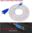 Dtech Usb To Serial Adapter Cable 16 Ft Db9 Male Rs232 To Usb Cord With Ftdi