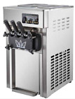 Commercial Soft Ice Cream 3 Flavor Frozen Ice Cream Cones Machine Brand New