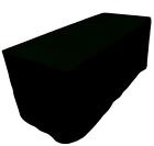 4  Ft  Fitted Polyester Table Cover Wedding Banquet Event Tablecloth Black