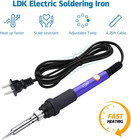 Soldering Iron Kit Electric 60w 110v Adjustable Temperature Soldering Gun Weldin