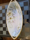 Antique Nippon Hand Painted Porcelain Celery Tray With 3 Matching Salt Cellars 