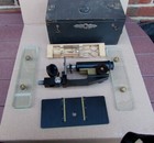 1930 s Antique   Vintage Field   Table Top Brass Microscope German W  Case
