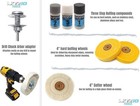 Line10 Tools Metal Buffing Wheel Kit For Drill  With 3 Step Polishing Compound