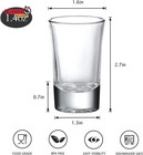 40 Pack Heavy Base Shot Glasses  1 4oz Whiskey Shot Glass Set Small Glass Cups F