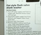 Flat Style Flush Valve Shank Washer Fits American Standard Kohler Eljer K832-1