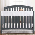 Breathable Mesh Teething Rail Cover - 51  Long  Fits Full-size Cribs  White