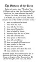 The Stations Of The Cross A - Laminated Holy 25 Cards