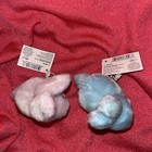 Vintage Russ Plush Wind-up Hopping Bunny Rabbit Purple  And Blue