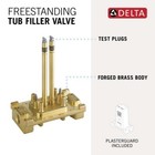 Delta Trinsic Floor-mount Tub Filler Rough W  Stops Brass-certified Refurbished