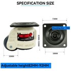 4 Pack 2 Inch Leveling Machine Casters 60f With Nylon Wheel And Rubber Foot-    