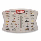 Embossed Metal Heddon Fish Lures Display 14 X 10 Sign Thermometer Advertisement