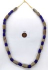 Early African Made Trade Beads White Blue Howard Collection   M38 L3