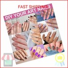 Bluezoo Extra Short Coffin Fake Nails Soft Gel Nail Tips  600pcs Full Cover Clea