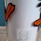 Pepsi Collector Series Cartoon Bird Promo Drinking Glass White Orange Black