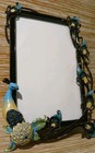 Peacock Jewelled Enamel Photo Frame 9 5cm X 14 5cm  b 14 