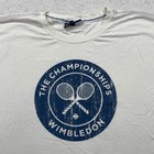 Wimbledon The Championships Tennis T-shirt Mens L White Graphic Tee