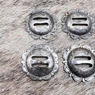 Vintage Vogt Sterling Silver Bridle Conchos Set
