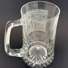 Vtg Skagway Brewing Co Alaska Beer Glass Mug Etched Tankard Souvenir Heavy Glass