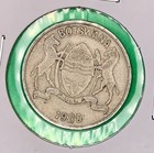 1989 Botswana 25 Thebe Zebu Bull Coin Km 6 Animal Wildlife Africa Cow Cattle
