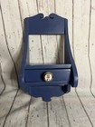 Vintage Blue Wall Shelf Antique Primitive Wood With Drawer Farmhouse