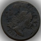 1795 Liberty Cap Large Cent - Plain Edge  s-78  - Corrosion - Us 1c Copper Coin