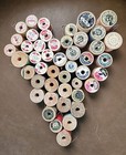 47 Vintage Wood Thread Spools Belding Cortticelli   J P Coats   Dragon   Clarks