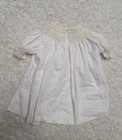 Vintage Girls Dress  6 Months  White Smocked  Sweet Angela