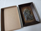 Vintage 1950s Bronze Framed Native American Indian Chief With Orig  Box Cragstan