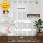 Fabric Snap-in Shower Curtain Liner Replacement Removable   Washable Hotel Style