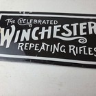 Vintage Winchester Rifles Sign - Porcelain Repeating Guns Bought Sold Trade Sign