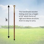 Handmade Brass Walking Cane For Men   Women  Foldable Wooden Handle Walking Stic