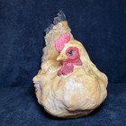Large Broody Yellow Hen chicken Resin Figurine-hand-painted-  11   l X 10 5   h