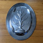 Castleton Intl Silver Co Well   Tree Platter 16 5  Footed Silverplate