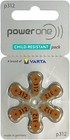 Powerone Hearing Aid Batteries Pr41  P312  Size 312  30 - 120 Batteries 