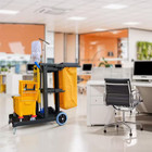 Commercial Yellow grey Heavy-duty Polyethylene Material Janitorial Cart