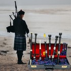 Premium Highland Scottish Bagpipes Silver Mounts Various Tartans With Hard Case