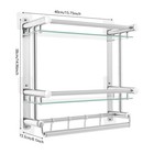 2-tiers Shower Caddy Shelf Bathroom Basket Bath Storage Holder Organizer Rack Us