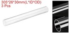 3pcs Clear Rigid Acrylic Pipe 26mm Id X 30mm Od 12  Round Clear Plastic Tube