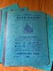 Vintage Blue Horse Composition Book