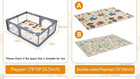 Baby Playpen With Mat  Play Yard Extra Large 79 x59 x26 5  With 0 4 